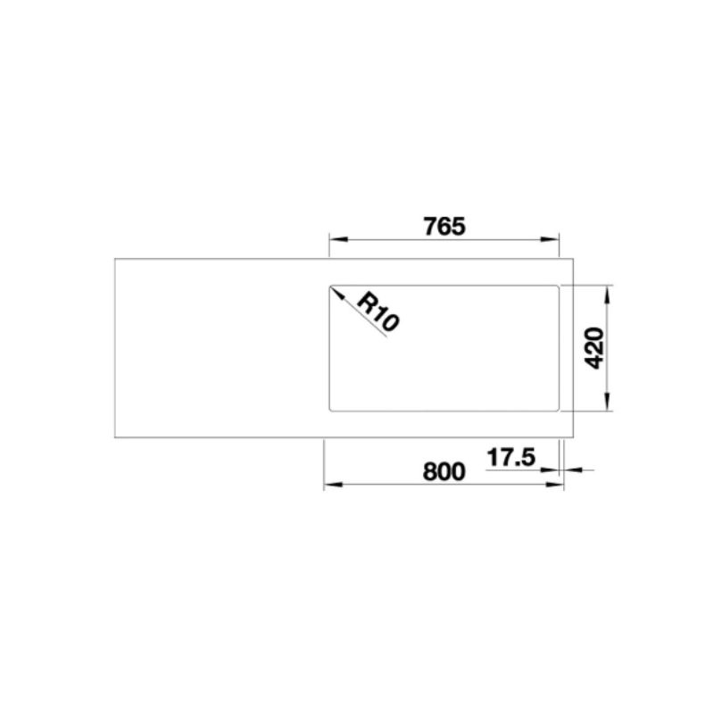 Kích thước của Chậu rửa bát Hafele Quatrus R15 285-435-IU 570.27.169 Kích thước của Chậu rửa bát Hafele Quatrus R15 285-435-IU 570.27.169