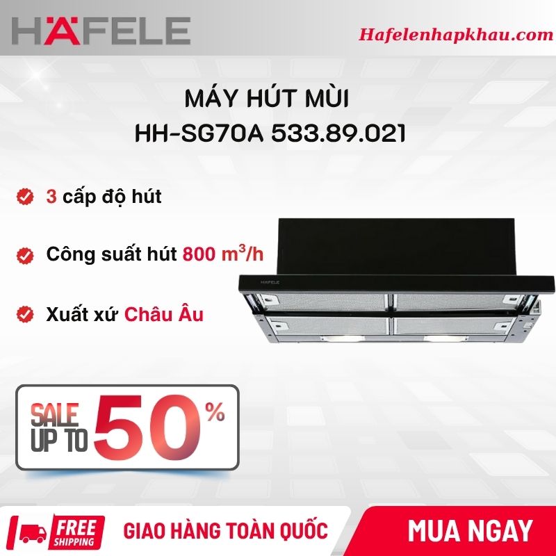 Máy hút mùi Hafele HH-SG70A 533.89.021 Máy hút mùi Hafele HH-SG70A 533.89.021