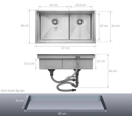 Chậu rửa bát Hafele HS21-SSN2S90 567.94.030 11 Chậu rửa bát inox Hafele HS21-SSN2S90 567.94.030