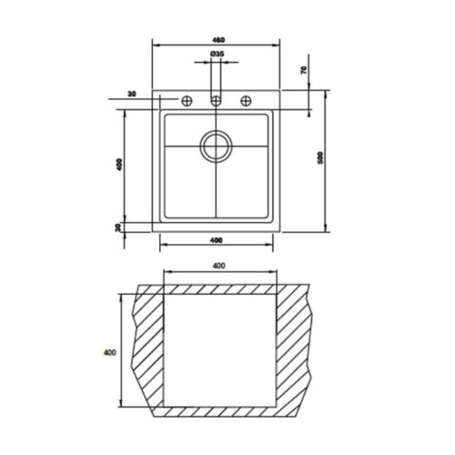Chậu rửa chén bát Hafele HS G4650 565.84.561 4 kích thước của Chậu rửa chén bát Hafele HS G4650 565.84.561