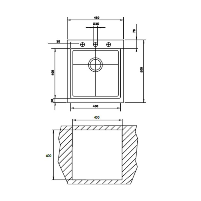 kích thước của Chậu rửa chén bát Hafele HS G4650 565.84.561 kích thước của Chậu rửa chén bát Hafele HS G4650 565.84.561