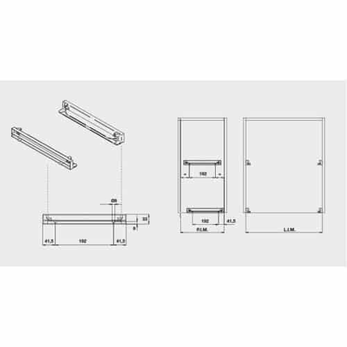 Lắp đặt giá để chén Hafele 544.01.327 đen, 564x263mm