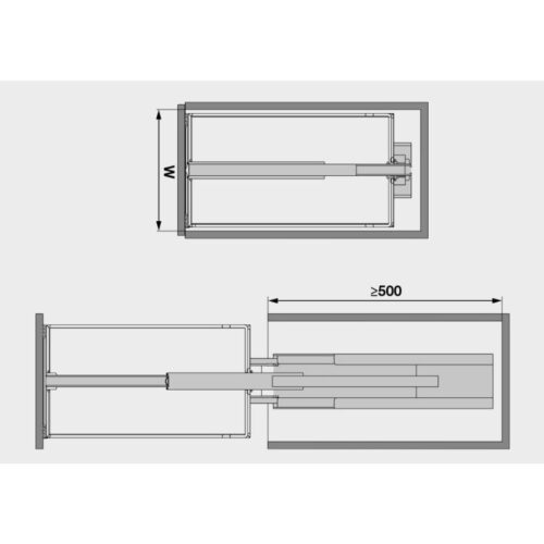 Lắp đặt bộ kệ tủ 6 tầng DISPENSA 90 ARENA 400mm Hafele 546.54.541