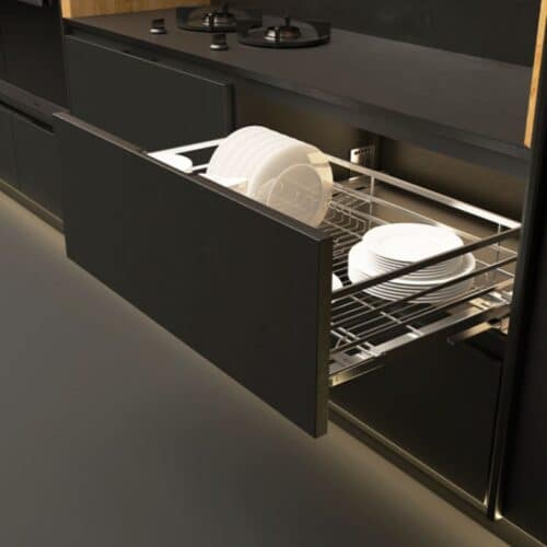 Ảnh thực tế bộ rổ bát đĩa Hafele 549.08.011 700mm