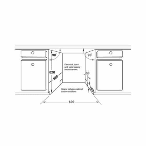 Thông số kỹ thuật của máy rửa bát âm tủ Hafele HDW-FI60AB