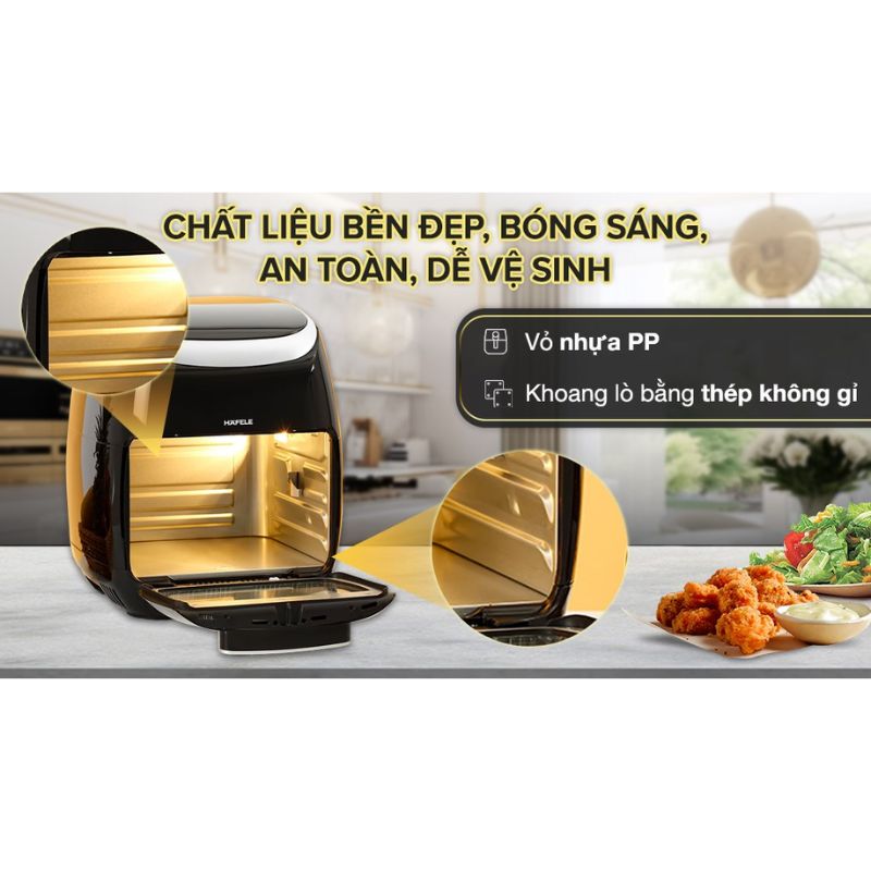 Chất liệu nồi chiên không dầu 11L Hafele HS-AF1102B 535.43.715 Chất liệu nồi chiên không dầu 11L Hafele HS-AF1102B 535.43.715
