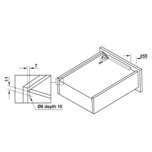 Ray âm EPC Evo 400mm giảm chấn Hafele 433.32.073 6 Thông số Ray âm EPC Evo 400mm giảm chấn Hafele 433.32.073
