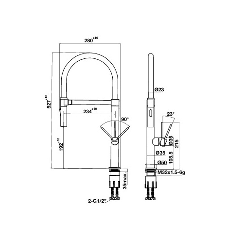 kich thuoc voi rua bat nong lanh hafele ht24 sh1f527 titan 570 85 451 co day rut