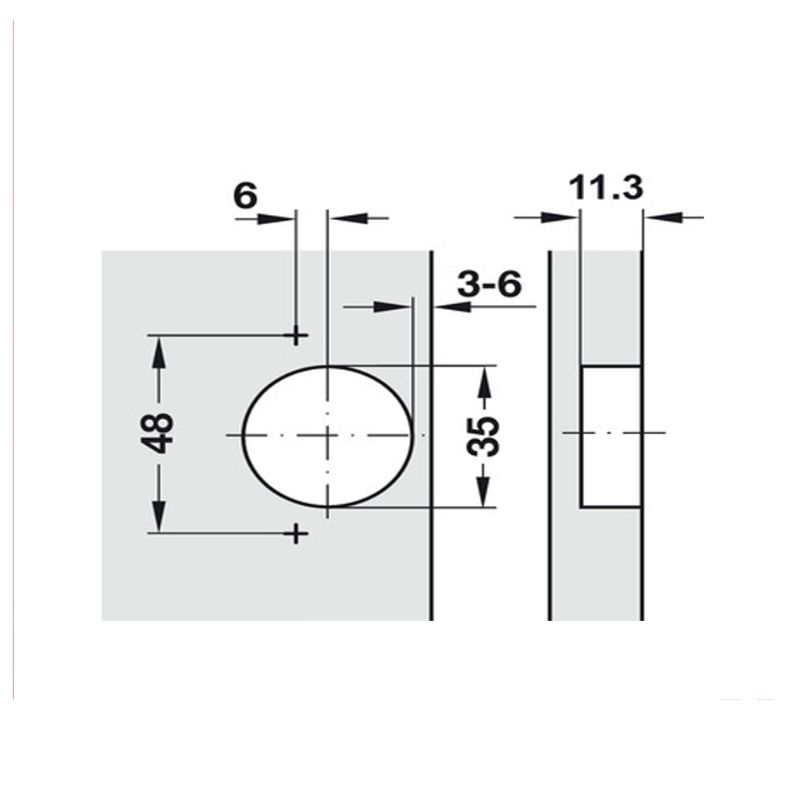 Kích thước bản lề trùm ngoài giảm chấn Metalla SM 110º Hafele 315.20.750 Kích thước bản lề trùm ngoài giảm chấn Metalla SM 110º Hafele 315.20.750