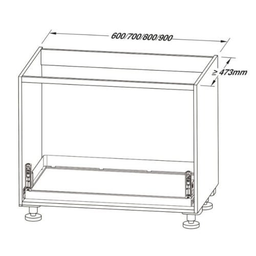 Rổ Kéo Dưới Cho Xoong Nồi Dining Agent 600mm Hafele 545.14.306 5 size ro dung xoong noi hafele 545.14.306