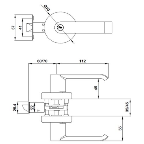 Bộ khóa tay nắm cửa toilet Hafele 499.63.971 3 kich thuoc bo khoa tay nam cua toilet hafele 499.63.971